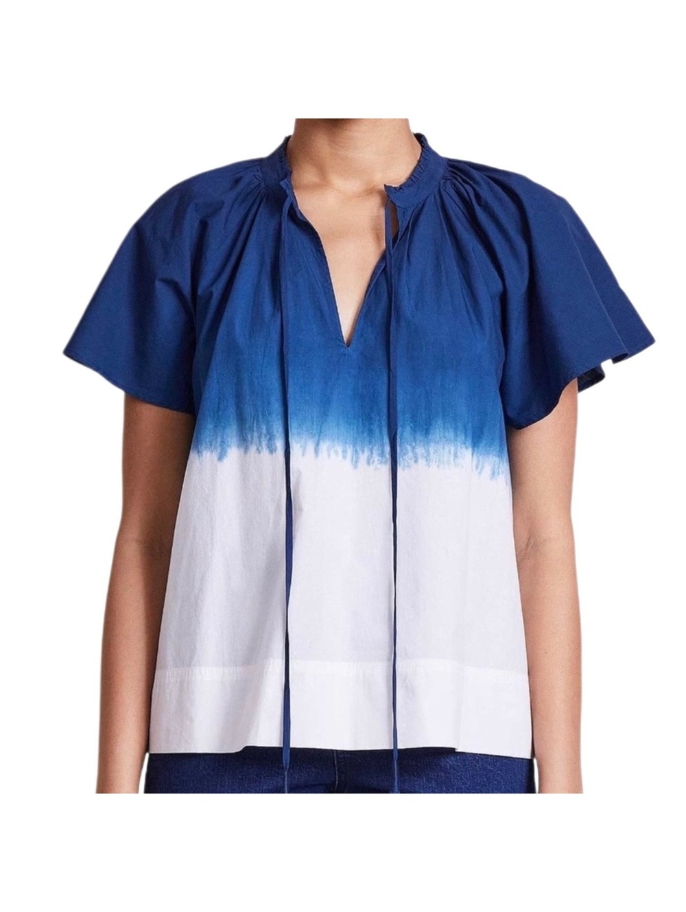 A Piece Apart Vera Gathered Tie Dye Top Sz S